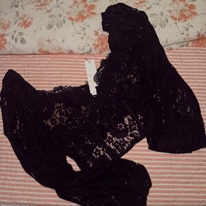 NWT Vici Black Lace Corset Top